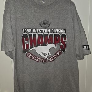 Starter Gray Calgary Stampeders Champs Tee